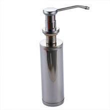 Silver Stainless Steel Liquid Soap Dispenser for Kitchen or Bathroom - 304 Stainless Steel, Refillable, Press-Action, Durable Modern Design
