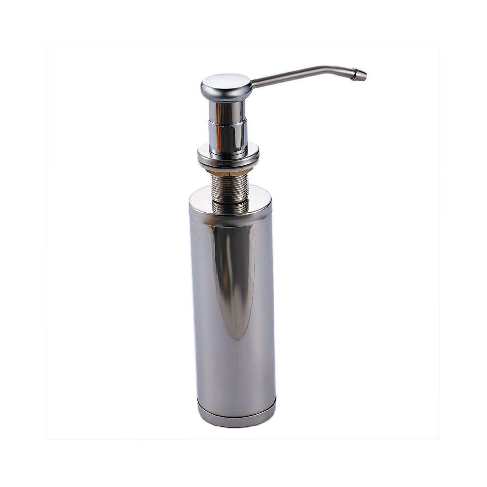 Silver Stainless Steel Liquid Soap Dispenser Sink Soap Box Bottle for Kitchen or Bathroom