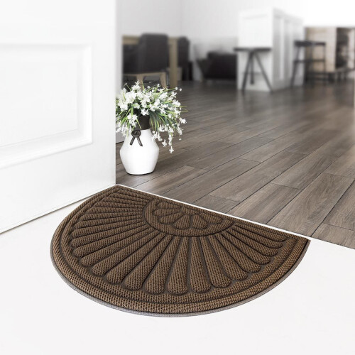Pineapple & Square Version Special Dust Floor Mat Coffee and Gray Carpet 2