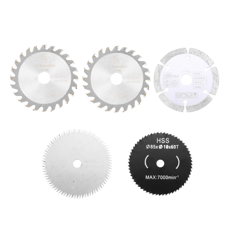 5Pcs 85Mm Diameter Saw Blade Set Circular Cutting Disc Set Woodworking 605647225184