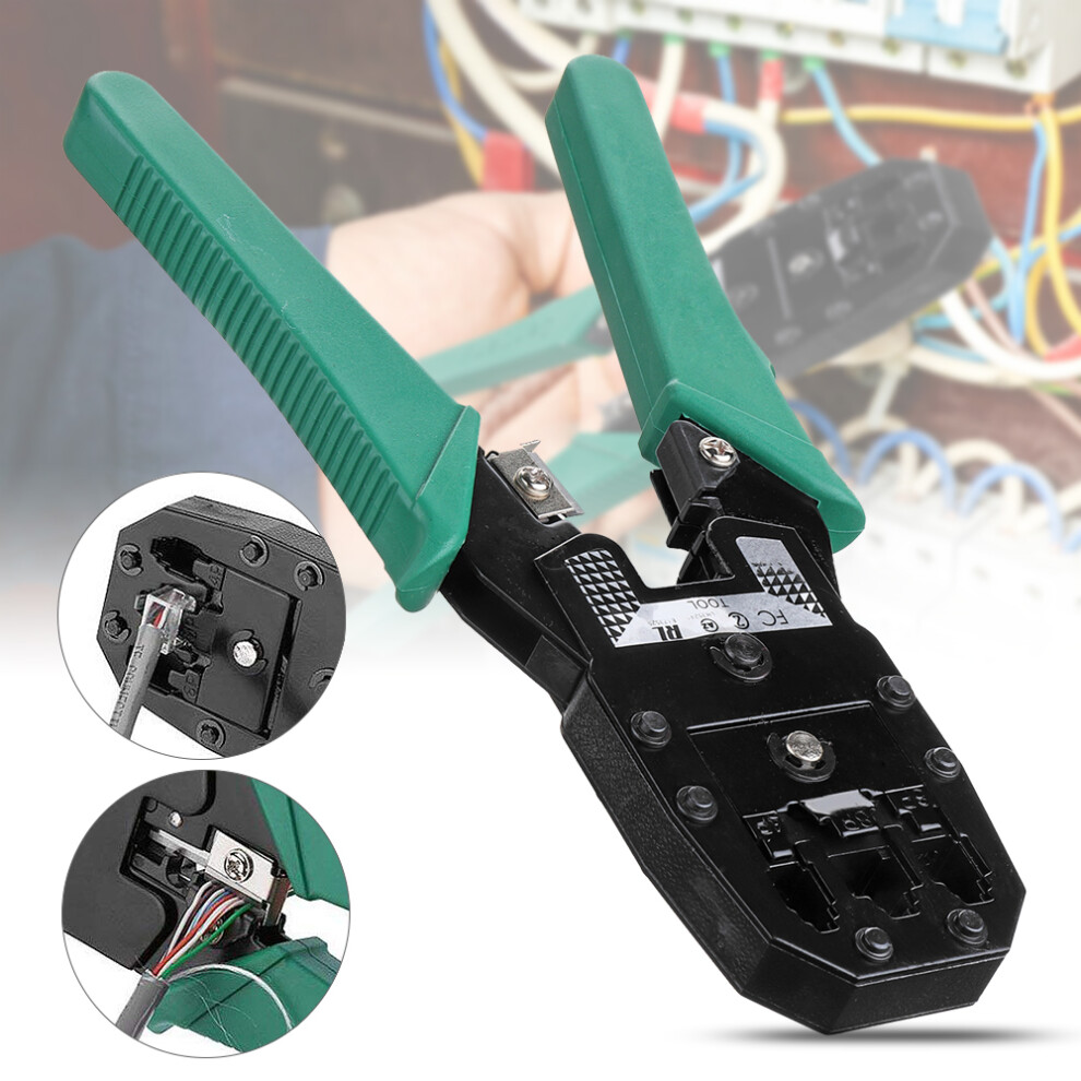 Rj45 Ethernet Network Lan Tool Kit Network Cable Crimper Crimping Plier Stripper 7296932150095