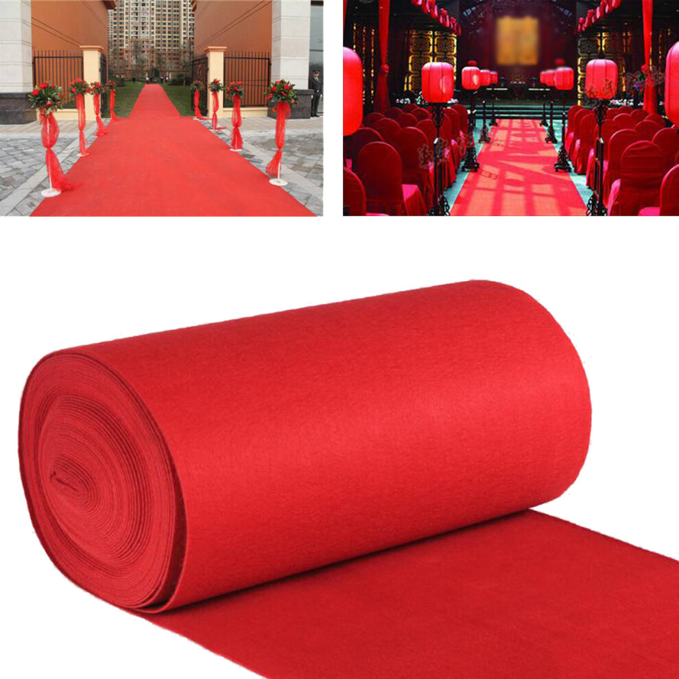 10M/15M Vip Carpet Runner Party Decoration Wedding Aisle Floor Disposable Entrance Scene Carpet Red