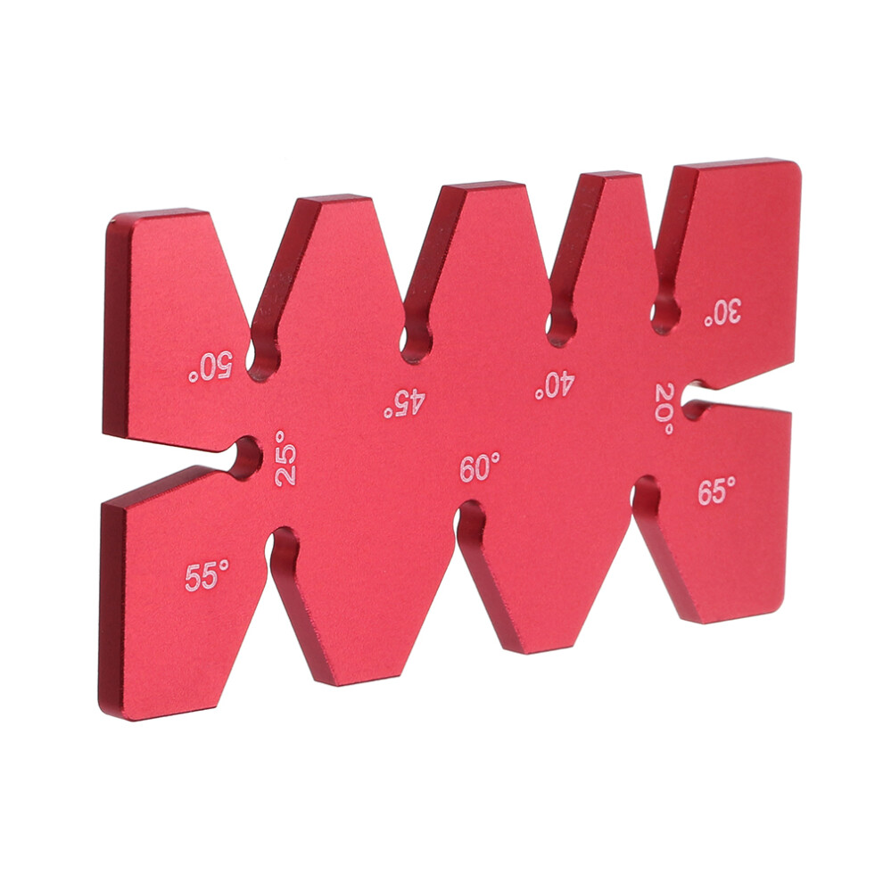 Drillpro Aluminum Alloy 20-65 Degree Angle Gauge Angle Template Ruler For Woodworking 6906136058660