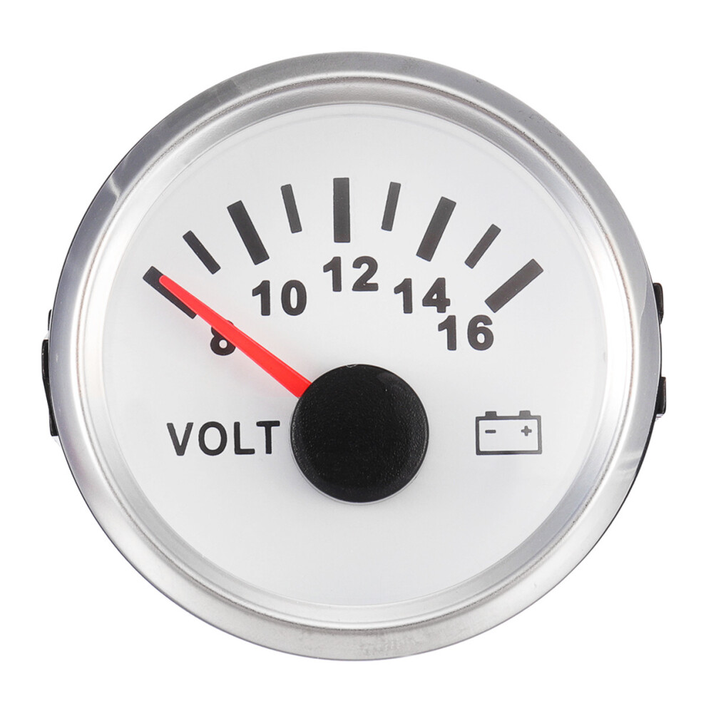 Volt Meter Gauge 8-16 Volts Caravan Boat Marine Voltmeter White 6229783609086