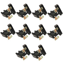 10-Count Universal Generator Carbon Brush Kit for 4kW/5kW/7kW - 1/4 in Mounting Holes, 2 Blade Connectors