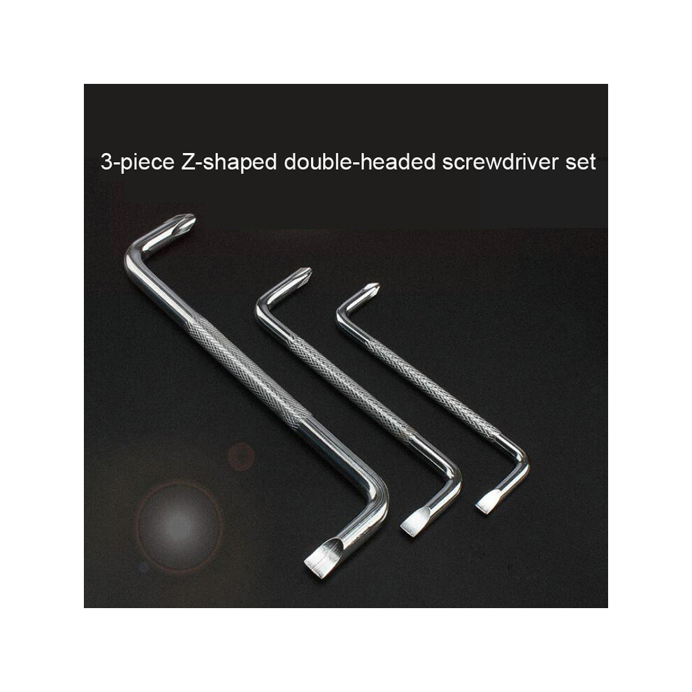 3-Piece Set Turning Screwdriver 90 Degree Z-Type Short Shank Screwdrivers 3259413833065