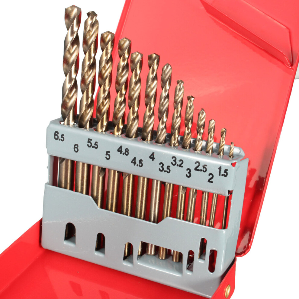 13Pcs Hss Drilling Bits Twist Drill Bit With Box Titanium Nitride Coated 1.5-6.5Mm Bits Set 8357465490771