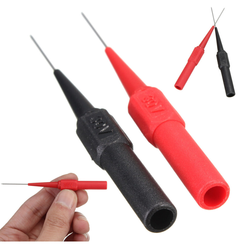 3Pcs Daniu Insulation Piercing Needle Non-Destructive Multimeter Test Probe Red/Black 6900748161008