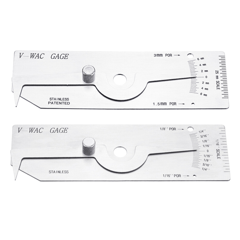 V-Wac Welding Gauge Weld Seam Biting Edge Undercut Inspection Gage Hg012 Imperial/Metric 6900039276107