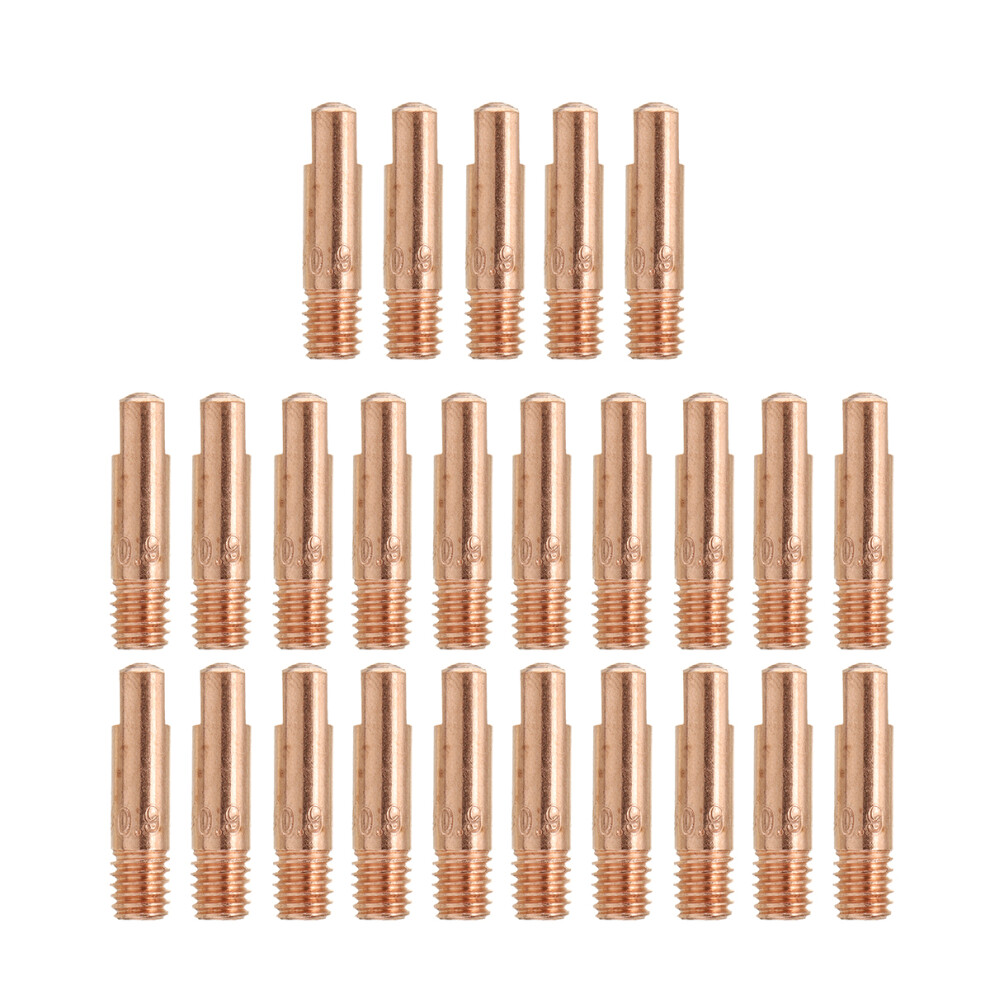 25Pcs Brass Welding Torch Contact Tip Gas Nozzle For 0.035 Tweco Mini #1 And For Lincoln Magnum" 791177615134