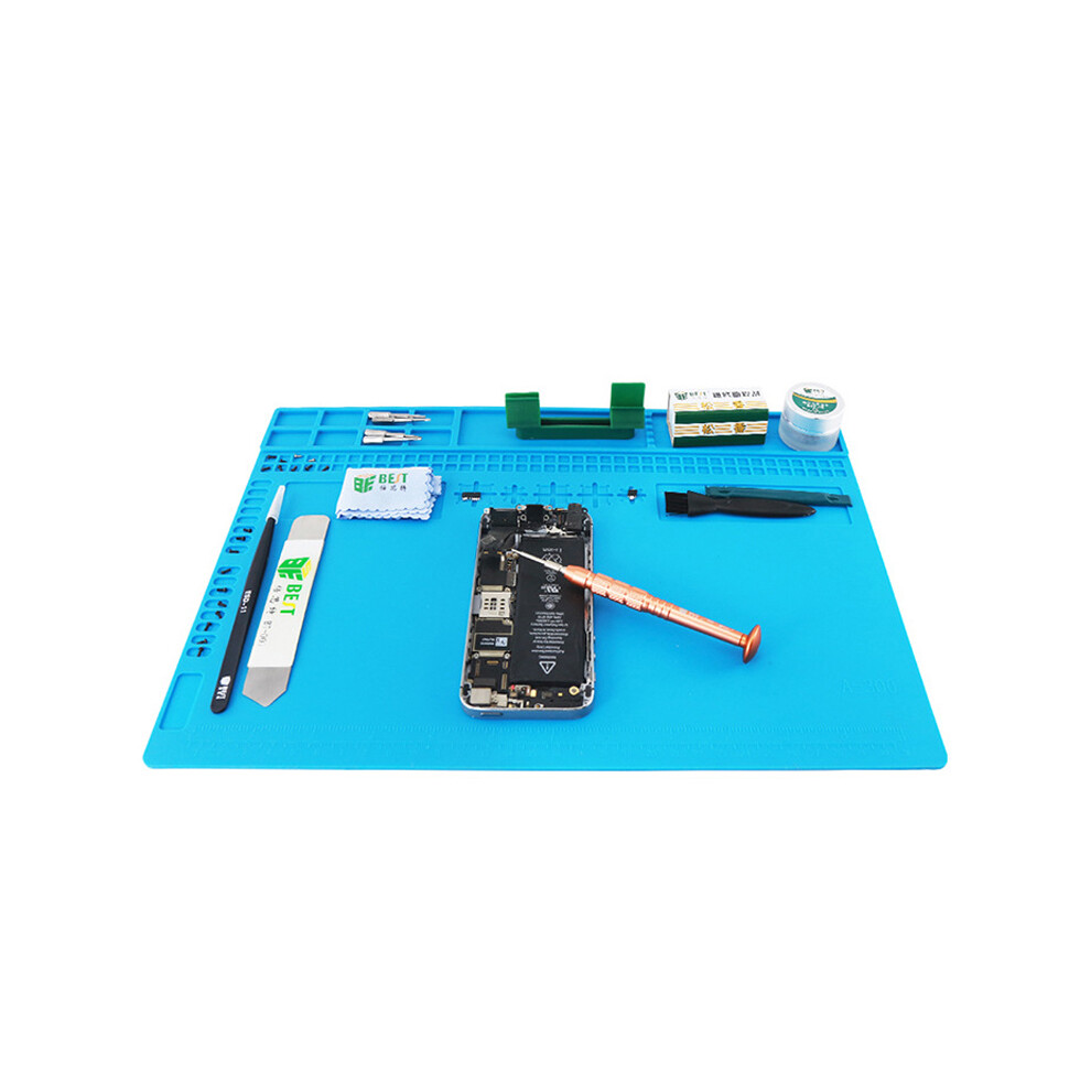 Best S120 S130 S140 Magnetic Heat Resistant Silicone Pad Desk Mat Maintenance Platform Heat Insulation Bga Soldering Repair Station 3345535775182