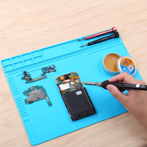 Silicone High Temperature Resistant Table Pad Work Platform Welding Platform for Maintenance of Computer Mobile 1