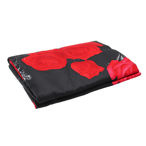 3D Printed Bedding Sets Bedclothes Red Rose Bed Sheet Cover With 2 Pillowcases 2