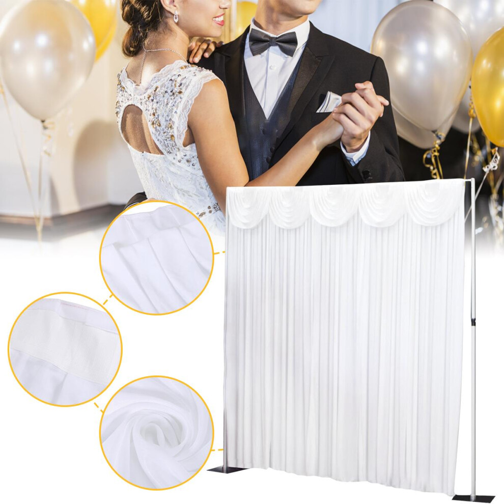 3X3m Stage Wedding Party Backdrop Photography Background Drape Curtains White 610895858848