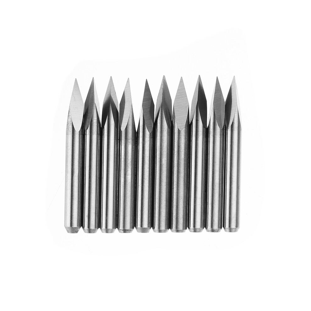 Drillpro 10Pcs 3.175Mm Shank 30 Degree 0.1/0.2/0.3Mm Tip Engraving Bit Cnc Tool 3345535756815