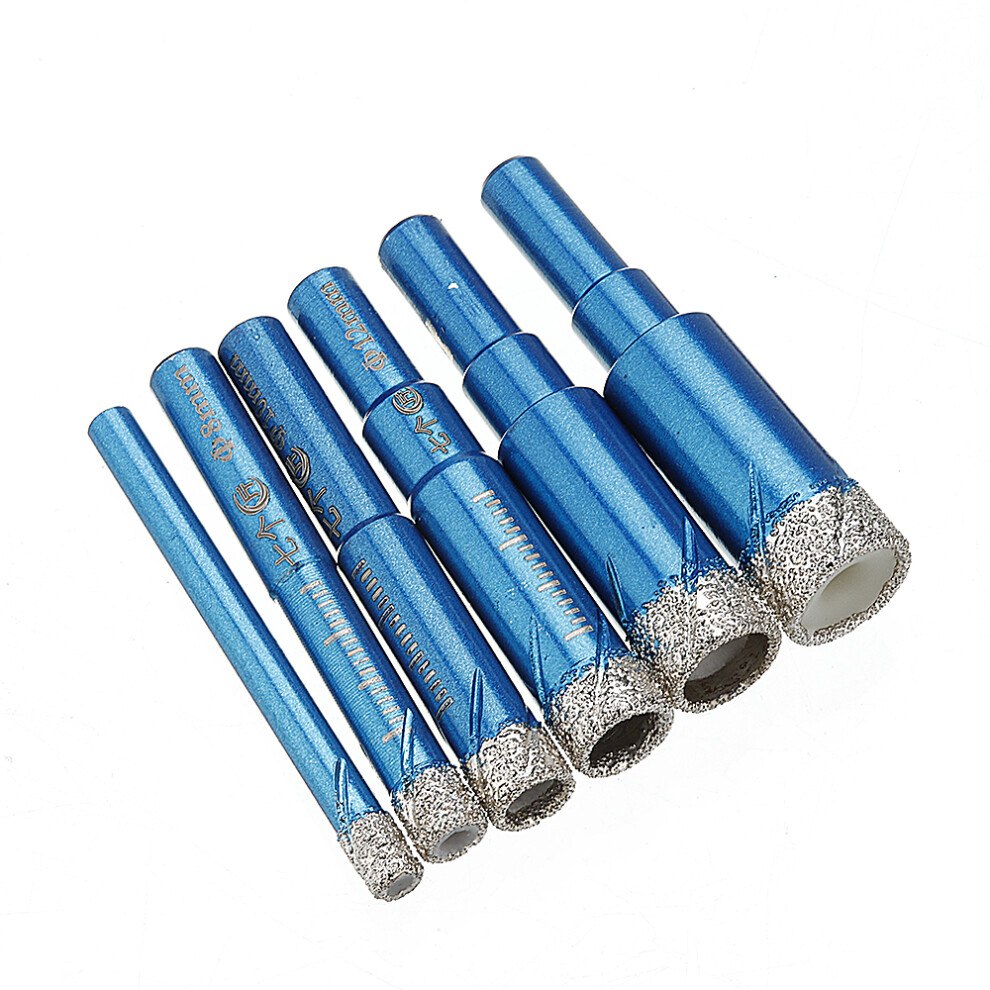 Drillpro 6-16mm Vaccum Brazed Diamond Dry Drill Bits Hole Saw Cutter Round Shank for Granite Marble Ceramic Tile Glass