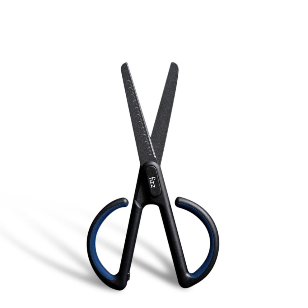 Fizz Fz212003 Anti-Stick Scissors With Scale Stationary Scissor Household Diy Rounded Cutter Head 3596055404384