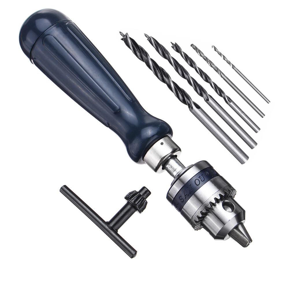 Hand Drill With Micro Twist Drill Bit Aluminum Hand Drill Keyless Chuck 190268172684