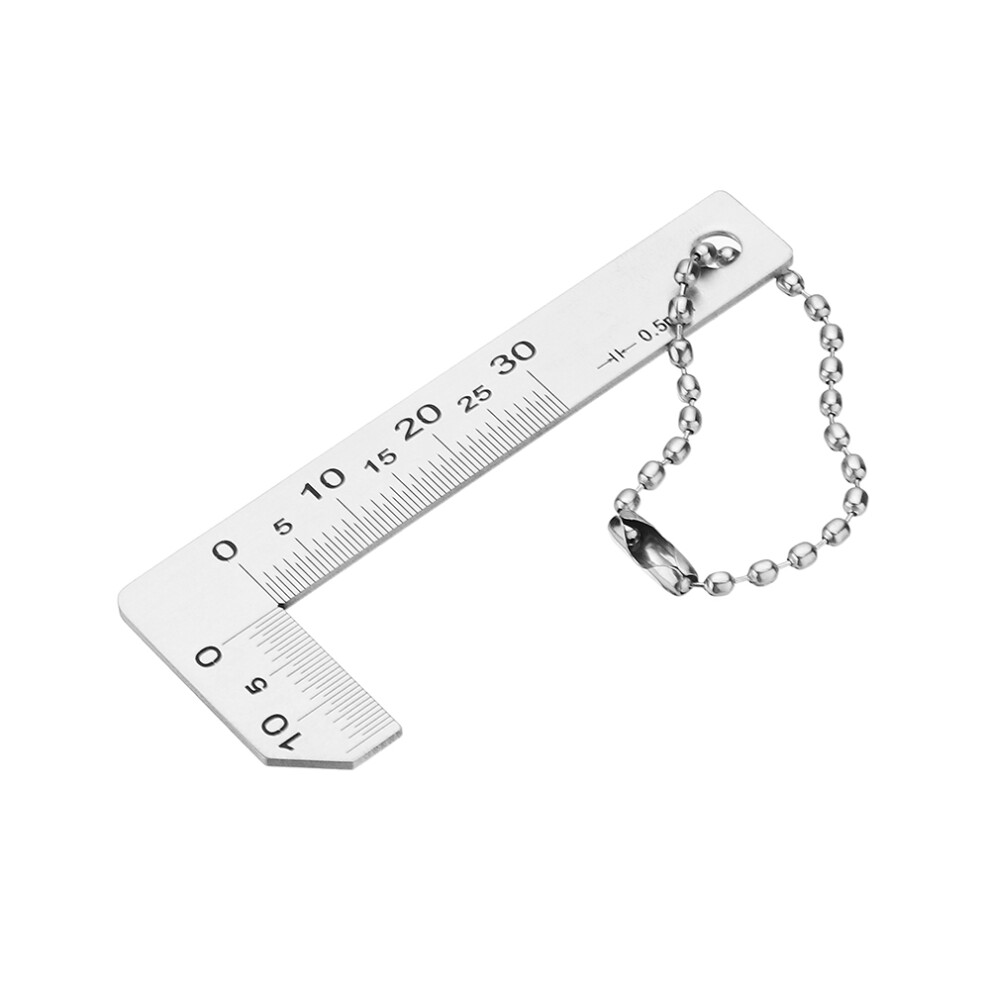 Drillpro 0-15Mm Stainless Steel Chamfering Angle Ruler 0.5Mm Accuracy Square Gauge 3796736874547
