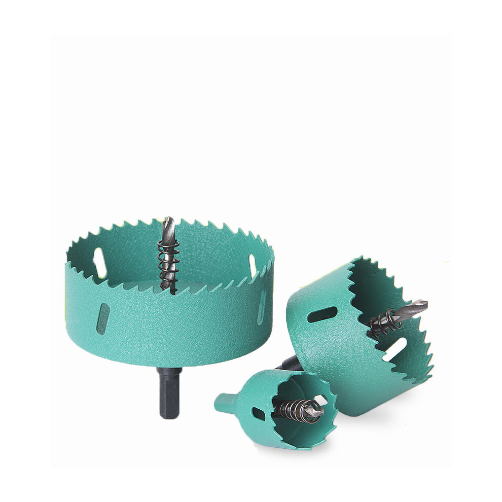 Drillpro 45-100Mm M42 Hss Hole Saw Cutter Aurora Green Metal Tip Drill For Aluminum Iron Wood Drilling 3480563918375