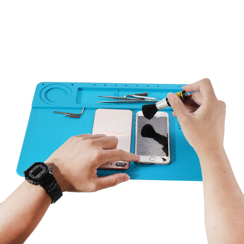 38X26cm Heat Resistant Soldering Mat Silicone Bga Soldering Station Insulation Repair Tools Maintenance Platform Desk Pad 649490704885