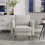 MORE4HOMES (Beige) SOFIA MODERN SCANDI STYLE FABRIC LIVING ROOM CHAIR 9