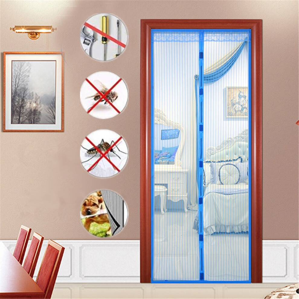 Magic Hands Free Magnetic Mosquito Door Curtains Screen Mesh Nets Anti Bug Insect 611393343645