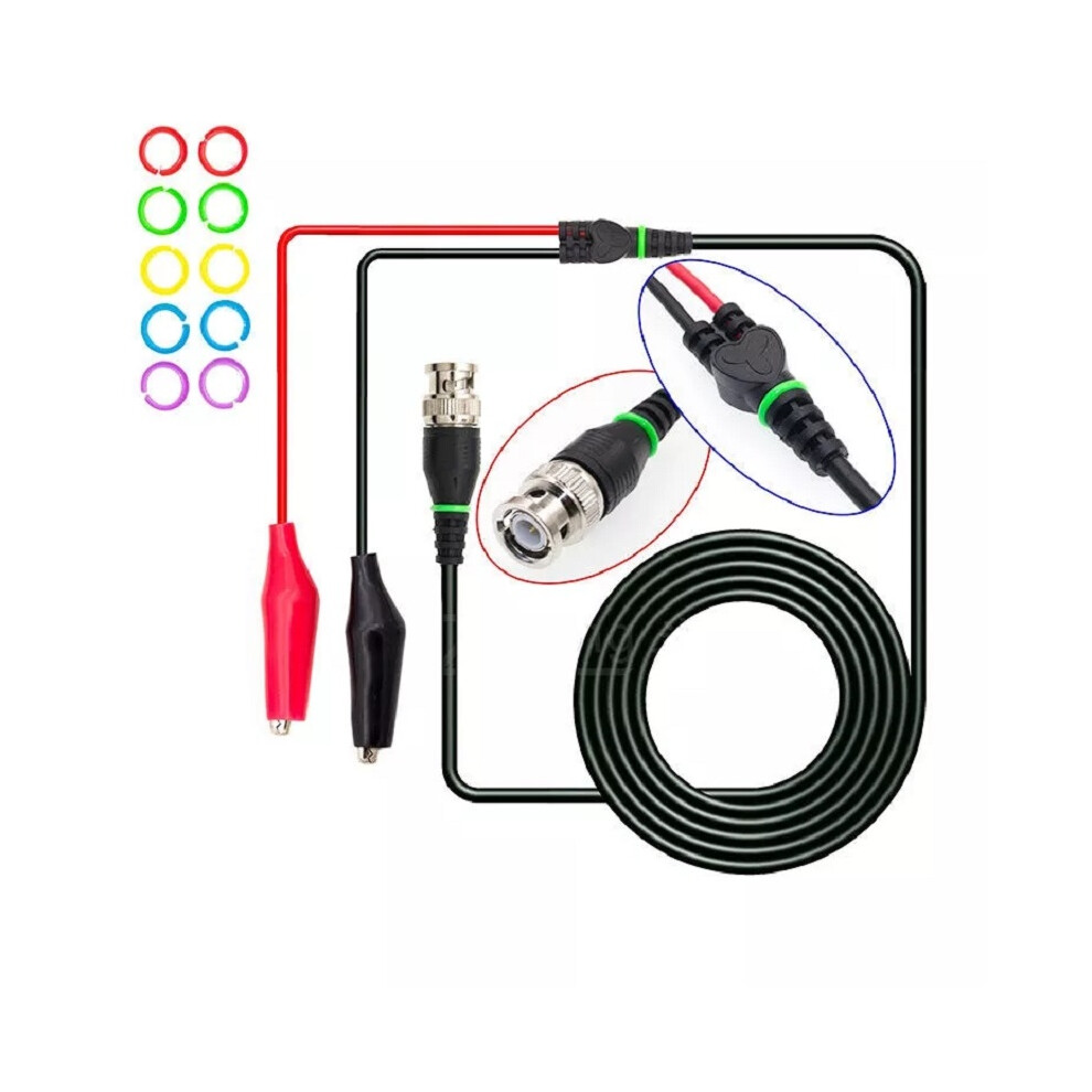 5Pcs Y101x 1.1M Bnc To Crocodile Clamping Line Crocodile Clip Oscilloscope Probe 6900751332402