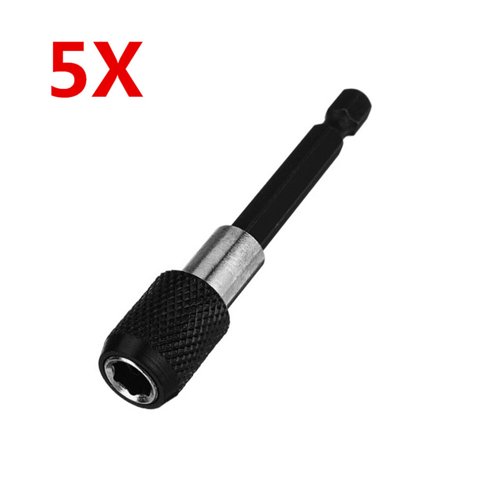 Drillpro 5Pcs 1/4 Inch Hex 75Mm Screwdriver Bit Holder Quick Release Holder Extension Bar 6900750882090