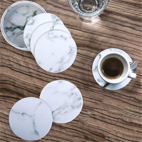 Kitchen Placemats Coasters Dining Table Bowl Cup Mats PU Leather Washable 1