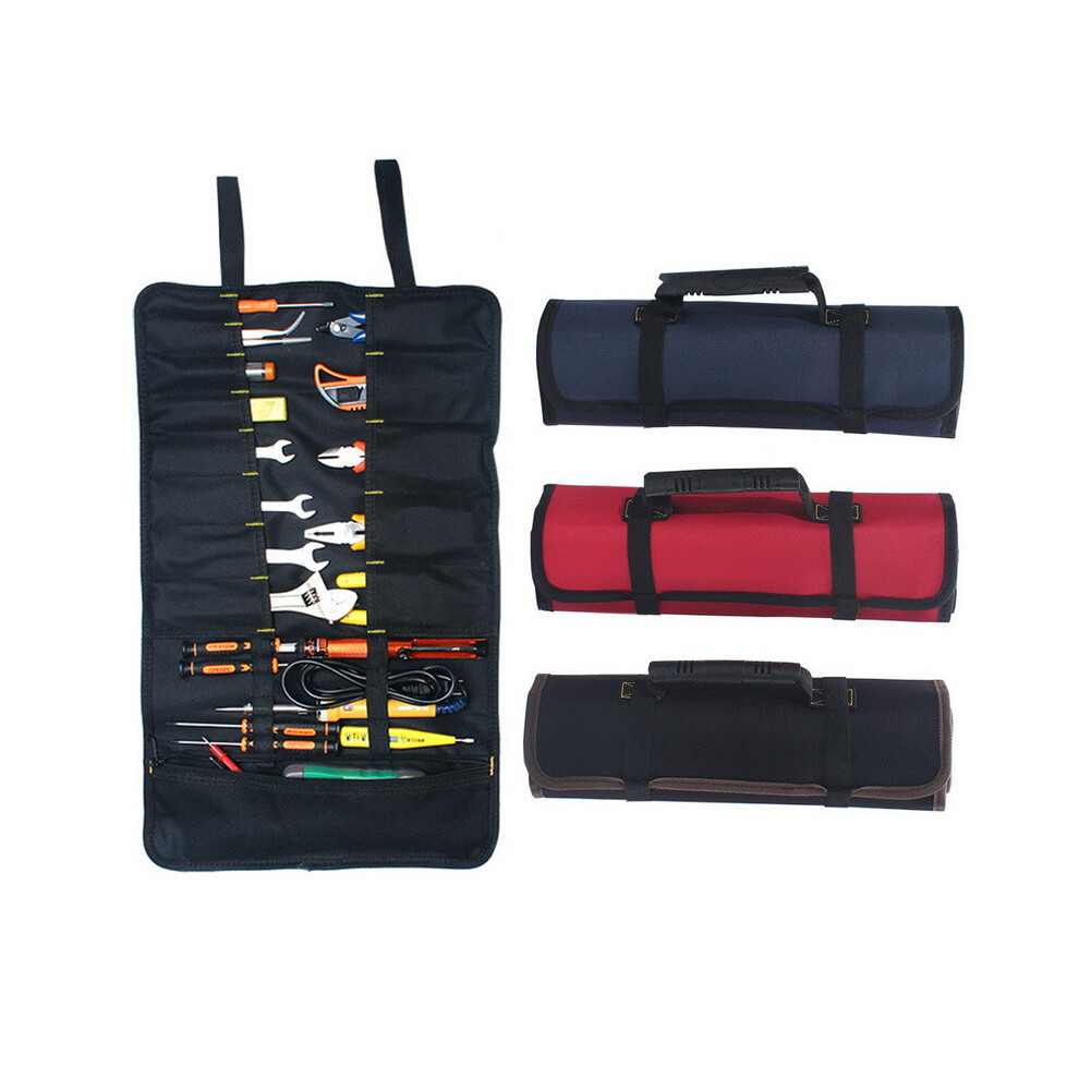 585X355mm Portable Tool Storage Bag Oxford Canvas Chisel Waterproof Roll Bag Repair Organizer Instrument Case 8022075087412