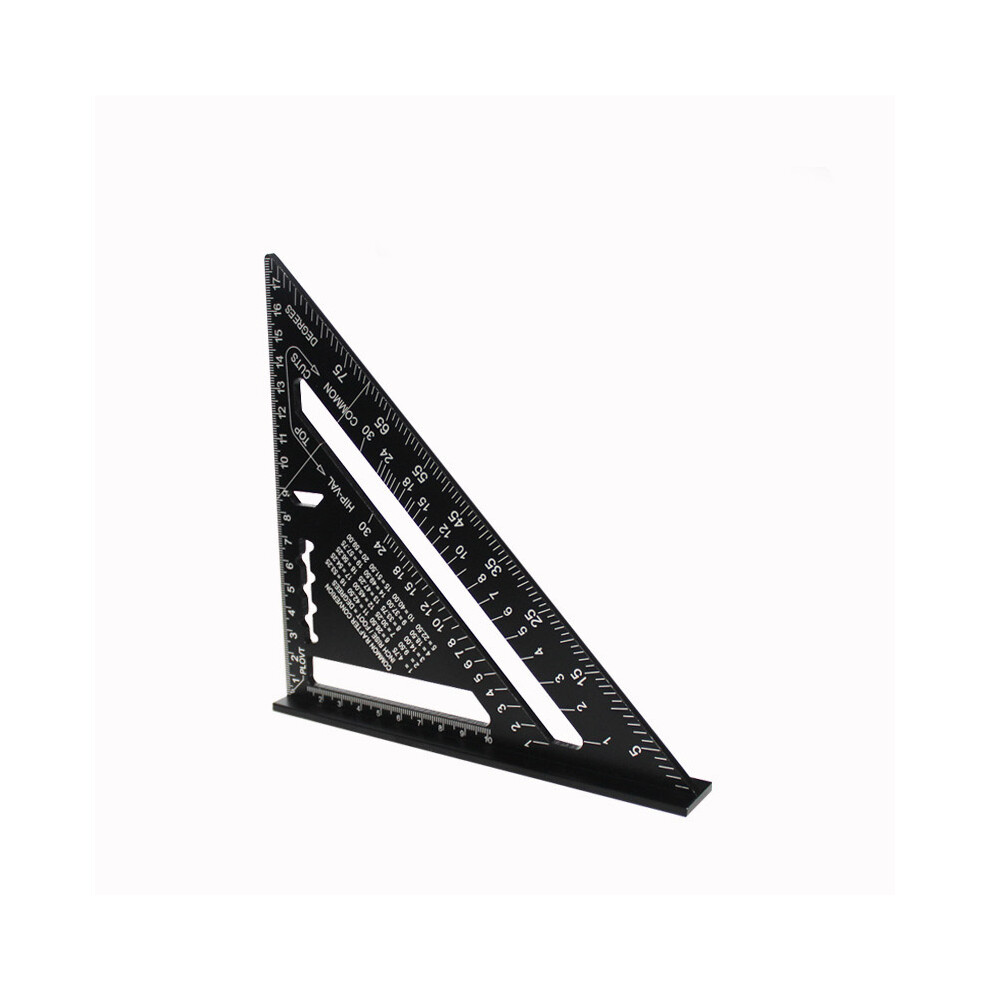 7/12 Inch Aluminum Square Triangle Ruler Protractor Miter Framing Measuring 6901250772140