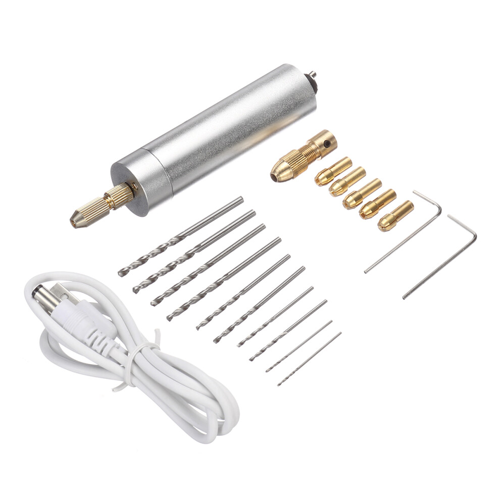 Mini Electric Engraving Pen Power Drills Grinding Woodworking Milling Micro Polishing Brush Drill With 10X Drill Bit 6900056004707