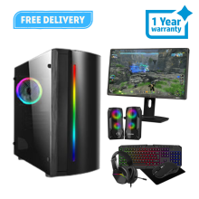 Gaming PC Bundle i5 16GB RAM 1TB+128GB SSD GT1030 4GB / 22" Monitor Plus Speakers