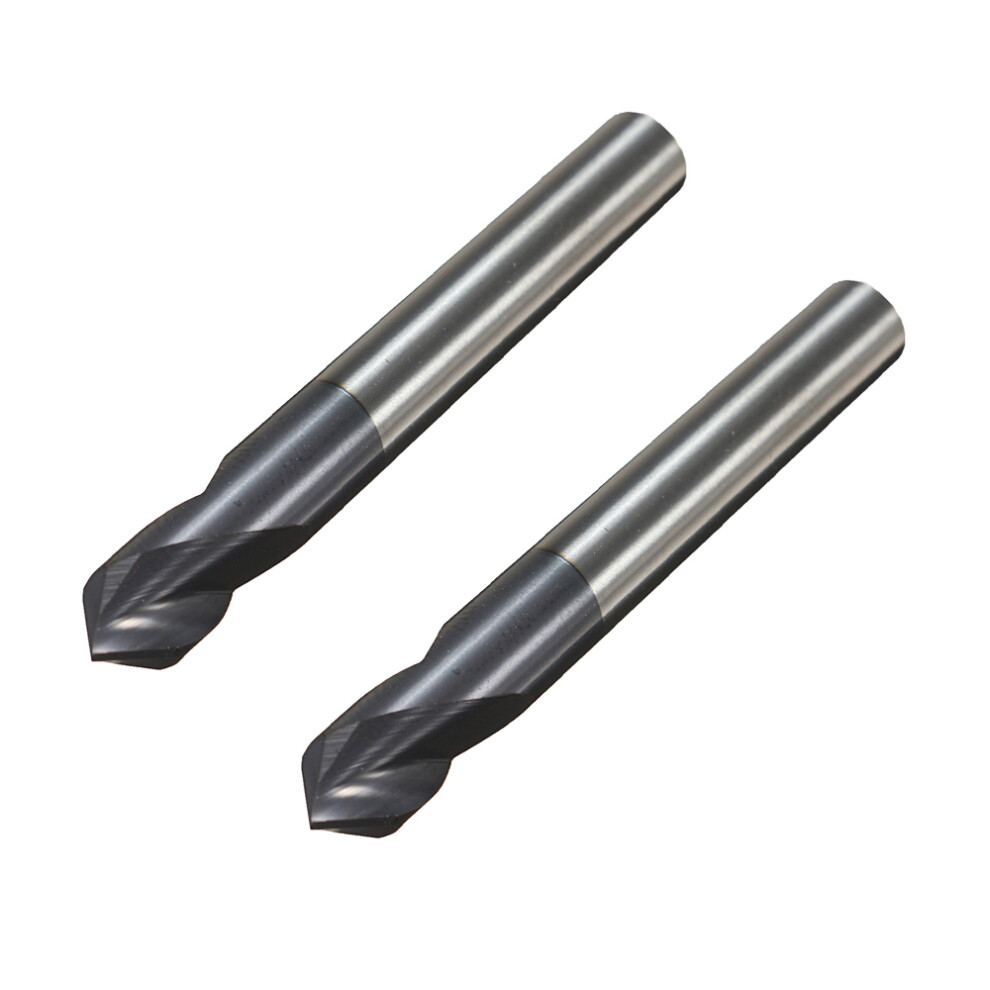 Drillpro 2Pcs 2 Flutes 90 Degree 6Mm Chamfer Mill Hrc45 Carbide End Milling Cutter 6272766377649