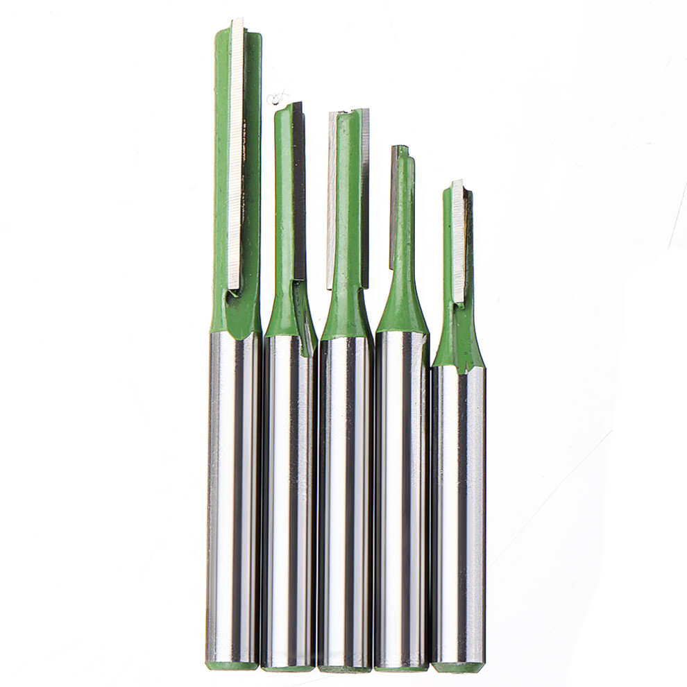 Drillpro 5Pcs 6Mm Straight Shank Router Bit 3-6Mm Cutting Diameter Woodworking Milling Cutter 6906139822381