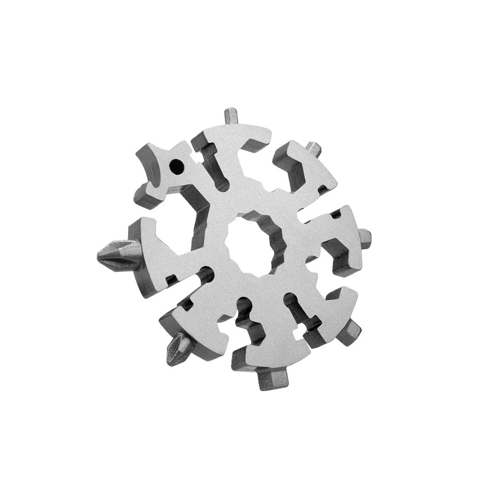20 In 1 Edc Screwdriver Portable Snowflake Shape Keychain Wrench Pocket Screw Drivers Diy Multi-Tool 6900062455210