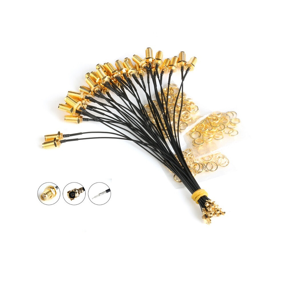 5Pcs 10Cm Sma Connector Cable Female To Ufl/U.fl/Ipx/Ipex Rf Without Ipex Connector 6901251368007