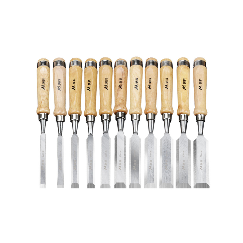 Drillpro CR-V 6-38mm Woodworing Chisel Wood Chisel Wood Handle for Woodworking Carving
