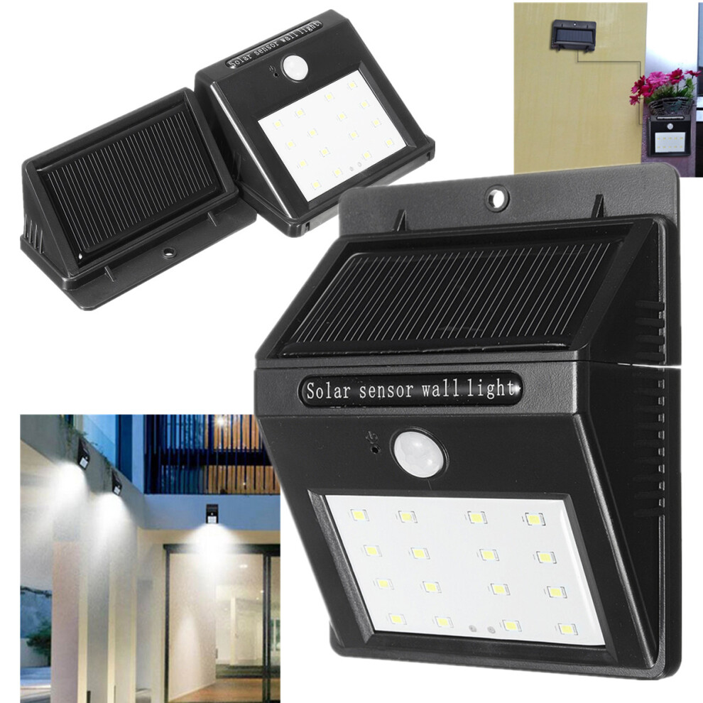 Waterproof LED Human Body Infrared Solar Sensor Wall Light Outdoor Garden Wall Lamp