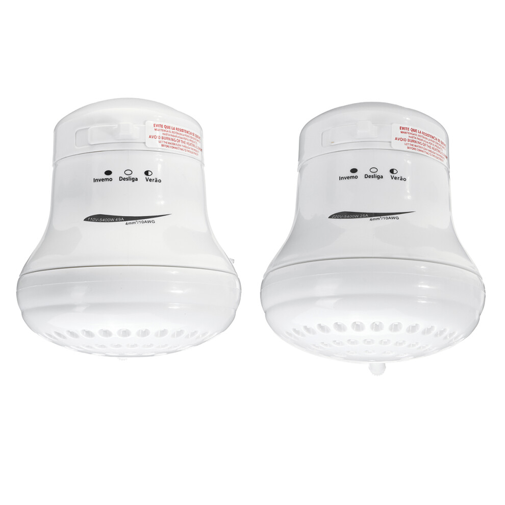 110/220V Instant Electric Water Heater Instant Hot Shower Head 5400W 3 Temperature Control 6900060176643