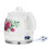 1.2L Electric Tea Water Kettle Ceramic Pot with Floral Rose Variable Temp White 3