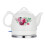 1.2L Electric Tea Water Kettle Ceramic Pot with Floral Rose Variable Temp White 2