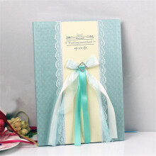 Wedding Guest Book Elegant Lace Ribbons Sign Blank Birthday Party GuestBook Decorations