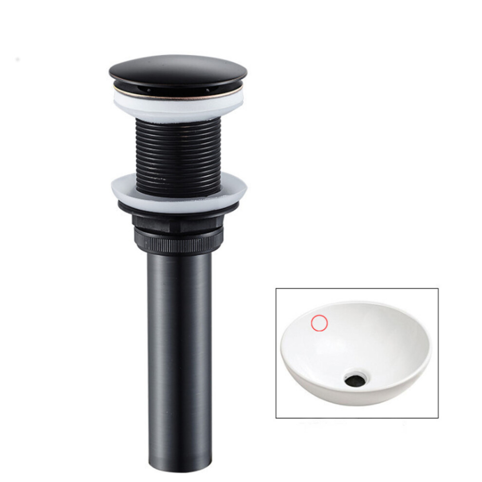 Oil Rubbed Bronze Brass Bathroom Toilet Vessel Sink Up Drain Without Overflow 792199673867