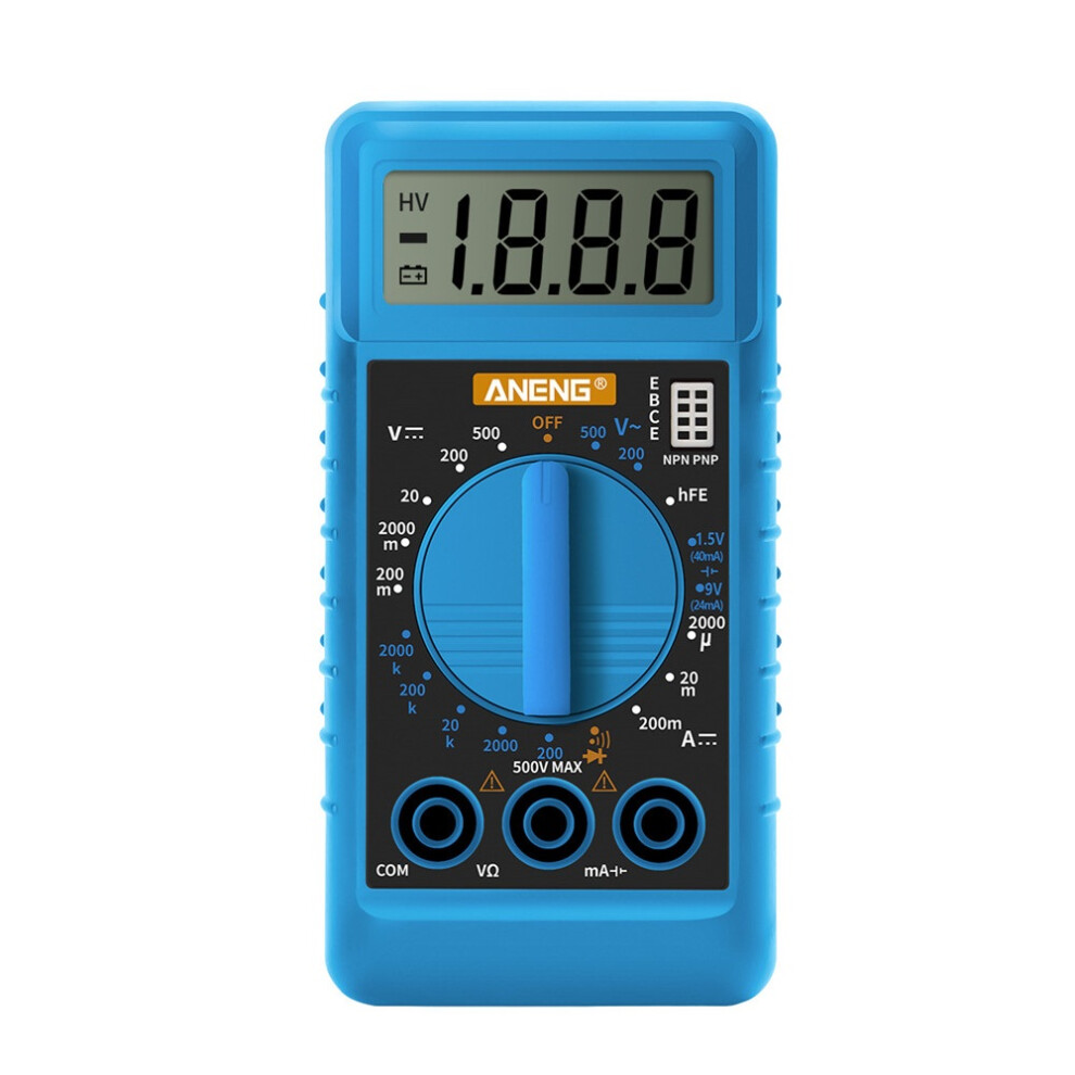 Aneng Dt812 Mini Digital Multimeter With Buzzer Overload Protection Pocket Voltage Ampere Ohm Meter Dc Ac Lcd Portable Blue 6901250147436