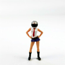 Race Medal 1:64 Action Figure Avant-garde Motorcycle Girl For KYOSHO M2 Siku Car