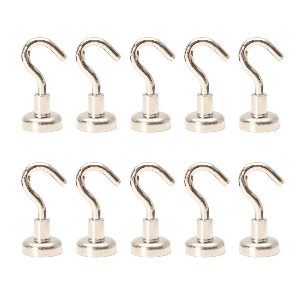 10Pcs D20/25/32 N35 Ferrite Magnetic Hooks Neodymium Hold 12Kg Strong Magnet 6900065464165