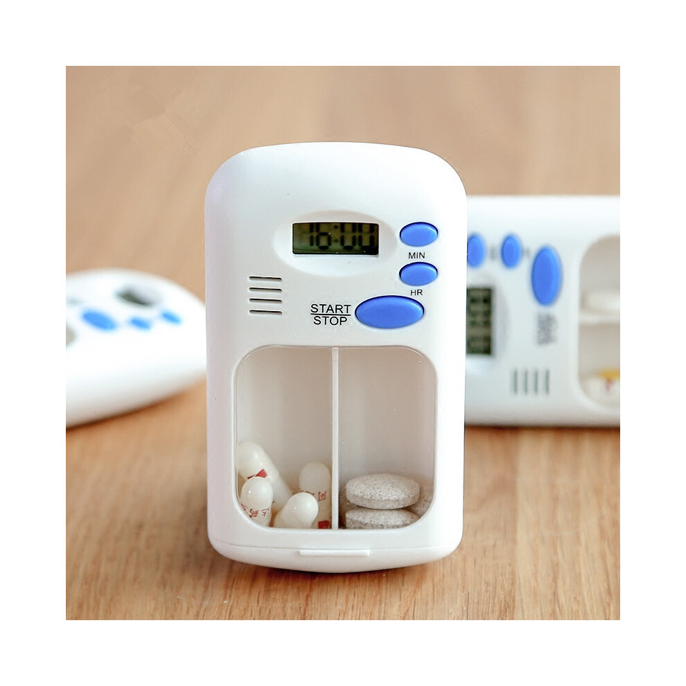 Mini Portable Pill Reminder Drug Alarm Timer Electronic Box Organizer LED Display Alarm Clock Remind