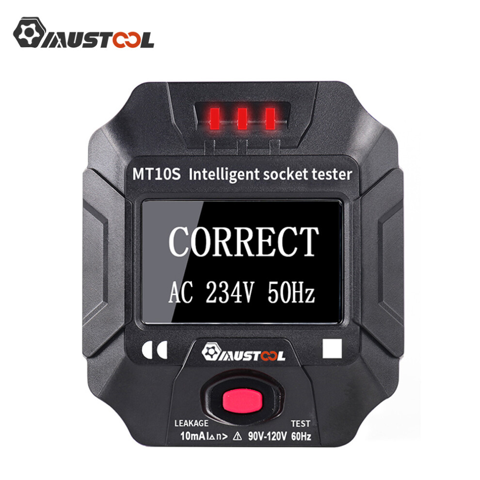 Mustool Mt10s/Mt10e Socket Outlet Tester Intelligent Detection Display Voltage Frequency Rcd Tester 6900066012280